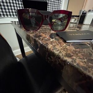 Versace Women's Dark Red Sunglasses